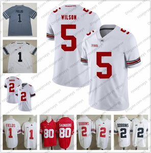 Custom Ohio State Buckeyes 2 Chase Young 5 Garrett Wilson 12 Gunnar Hoak 24 Marcus Crowley Justin Fields White Red Gray Black Cam4903459