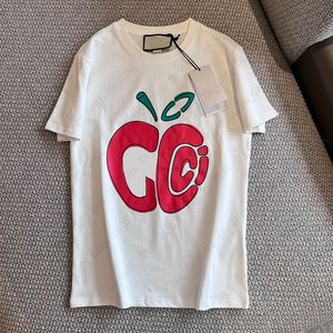Женская футболка Дизайнерская футболка с буквенным принтом Apple Модная повседневная летняя футболка с круглым вырезом и короткими рукавами SML di_girl Di_girl