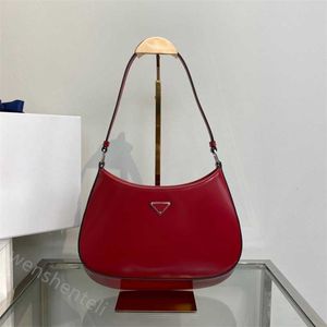 Feminino elegante moderno designer saco cleo underarm luxurys material de bezerro liso atemporal design clássico sacos de ombro triângulo moda bolsa