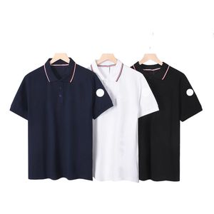 3 färger grundläggande herrpolo skjorta män t shirt bröst broderi logo polo skjortor sommar tshirts france lyx varumärke tee man toppar storlek m-xxl