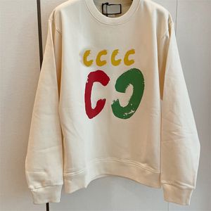 Women's hoodie designer sweatshirt clothing light luxury classic round neck top autumn and winter colorful letter print loose casual