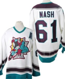 Personalizzato raro vintage 2000-02 OHL RICK NASH London Knights Hockey Jersey ricamo bianco cucito o personalizzare qualsiasi numero e nome maglie S-