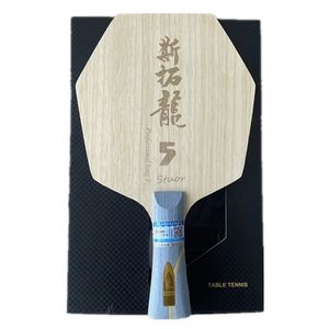 Stuor esportes longo 5 hexagonal raquete de tênis mesa lâminas zlc fibra carbono embutido profissional ping pong paddle 240122