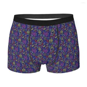 Underbyxor Dias de los Muertos Mans Boxer Briefs Day of the Dead Mexico Skull Breattable Funny High Quality Print Shorts Gift