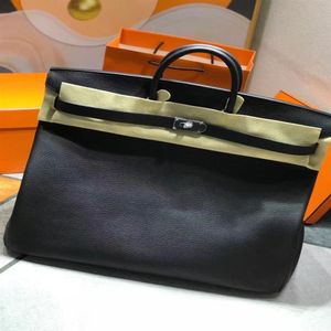 50 cm totes mens varumärke handväska helt handgjorda sömmar med vaxlinje togo läder svart etoupe bruna 3 färgar har inte i lager AF240A