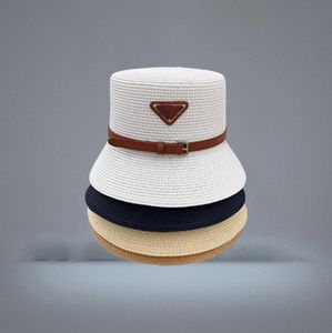 FashionCap Belt Buckle Straw Bucket Hat Fashion Men Kvinnor Mittade hattar Högkvalitativ Sun Caps7453039