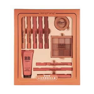 Kit de maquiagem para iniciantes inclui 5 batons, delineador, sombra, rímel, blush, creme BB, base, conjunto completo de cosméticos 240119