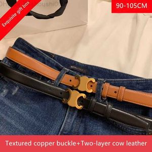 New Women Belt Classic Vintage Alphabet Copper Buckle Casual Width 1.8/2.5cm Top Designer Belts With Exquisite Gift Box Can Be Used As A XTS5