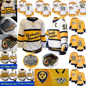 Maglia personalizzata da hockey su ghiaccio Nashville Predators Pekka Rinne Ryan Johansen Filip Forsberg Roman Josi Matt Duchene Tutti Ed e ricami