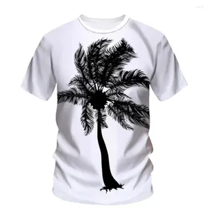 Erkek Tişörtleri Şık Sun Beach Boys 3D Baskı Hindistan Cevizi Ağacı Yaz Baggy Büyük Hip Hop Yakışıklı Yüksek Kaliteli Konforlu Üst T-Shirt