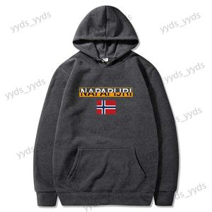 Herrtröjor tröjor Autumn Fashion Hoody Cartoon Flag Tryckt trendmärke män kvinnor hoodies tröjor plus fleece pullover hip hop streetwear t240124