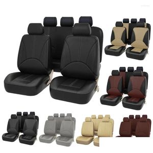 Car Seat Covers Ers Artificial Leather Waterproof Dustproof Protectors Styling Er Interior Accessories Drop Delivery Automobiles Motor Otvyh