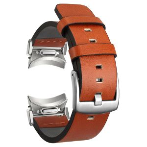 Samsuang Galaxy Watch用のギャップスレザーバンドなし6 5 4 40 44mmクイックフィット磁気バックル43mm 47mmストラップ