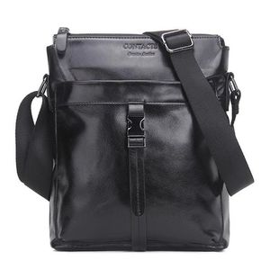 العلامة التجارية الشهيرة حقيقية بقرة جلدية الرجال حقيبة عمل غير رسمية رجال Messenger Bag Vintage Men's Crossbody Bag Bolsas Male MB069226L