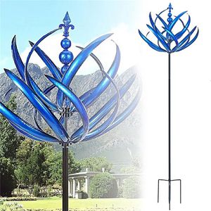 Garden Decorative Windmill Creative Metal Wind Rotator Garden Outdoor Windmill with Ground Plug Art Craft Garden Decor 240119