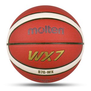 Ny Molten Basketball Official Size 7/6/5 PU Högkvalitativ utomhus inomhus tävlingsträning Träning för män och kvinnor basket baseball 240124