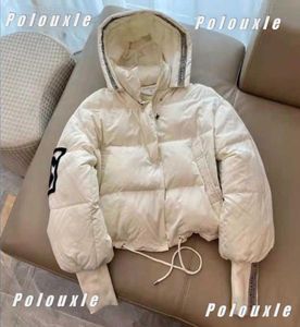 Kanał Womans Designer Kanał Down Jean jesienne i zimowe kobiety puffer kurtki haft haftowy c lapel z kapturem zamek błyskawiczny