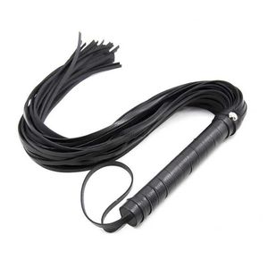 Bondage Erotic black and red leather tassel whip sm bondage couple toys sex supplies