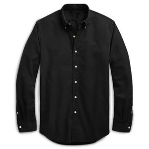 Nytt i högkvalitativa män italienska Ga Eagle Leisure 100% Oxford Cotton Classice Solid Shirts Långärmad mode eleganta skjortor Homme Luxury Designer Brand Clothes H958