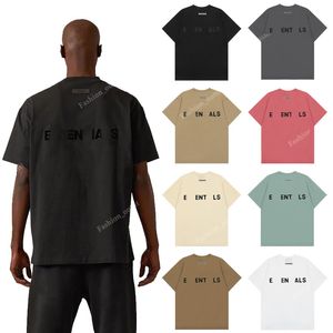 Back ESS Compound Line Embossed Three-dimensional Letters High Street Round Neck Short Sleeve T-shirt Fog American Trend Couple