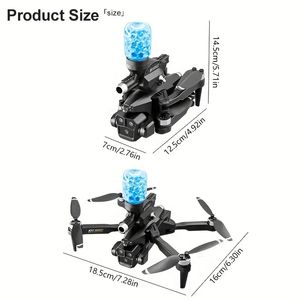 New K11 Quadcopter UAV Drone With Triple Cameras, Water Spray Function Function, Single-shot And Continuous-fire Modes, Brushless Motors, Optical Flow Positioning