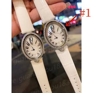 High Quality Designer Watch Goose Egg Shaped Dial Fashion Women's Waistwatch with Diamond Watchband Couple Festival Gifts 36mm 28mm 26025