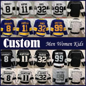 11 Anze Kopitar Los Angeles Hockey Jersey Custom Kings 8 Drew Doughty Kevin Fiala Adrian Kempe Blake Lizotte Mikey Anderson Trevor Moore Sea