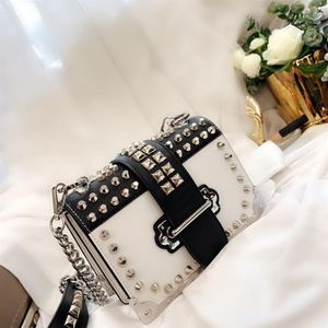 women fashion shoulder bags fanny small rivet bag elegant woc casual shoulder bag crossbody square bag for female236W