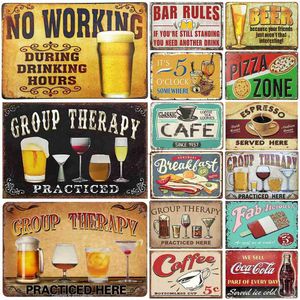 Metal Painting Coffee Sign Kitchen Metal Tin Signs Wall Art Decor Vintage Metal Signs Retro Funny Coffee Restaurant Cafe Office Shop Bar Club