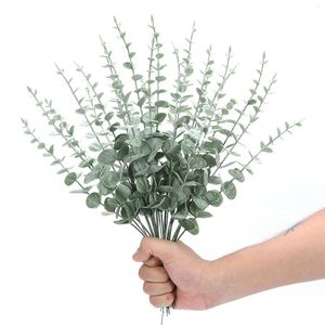 Dekorative Blumen, 20 Stück, künstliche Blätter, Stiele, künstliches Grün, Dekor, blühende Hängekörbe, Sonnenblumen mit