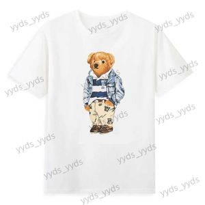 メンズTシャツメンズTシャツプリントラグジュアリートップかわいい動物パターンTシャツ高品質2023ファッションシャツベーシックTシャツT240124