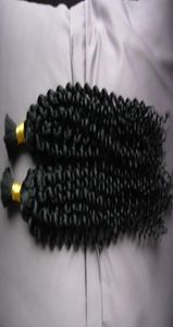 Mongolian Afro Kinky Curly no weft human hair bulk for braiding 100g Kinky Curly Mongolian Bulk Hair 1pcs Human Braiding Hair Bulk1331210