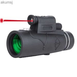 Telescopes 2024 New Distance Night Vision High-Angle Monocular Telescope Laser Outdoor Hiking Travel Portable Telescope Tool YQ240124