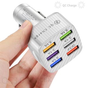 Type C Car Quick Charger PD Fast Charging Phone Adapter For iPhone 15 14plus 13promax 12 Xiaomi Samsung Mini USB C Car Charger 3.1A 5V/9V/12V Charging 15A 6 USB chargers