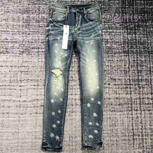 Purple Jeans for Women High Waist Man Black Men Designer Tag Middle Waisted Slim Straight Leg Pant Luxury Jean Mans Pants Denim Trousers Size 30 32 3 TG6B