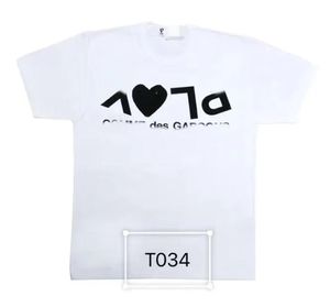 Zagraj tshirt męscy designerski koszulka casual bawełniana haft krótki rękaw letni koszulka azjatycka rozmiary czerwone sercowe koszula wysokie quanlity haft haft wysokiej jakości qqu6