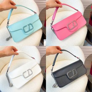 qualità specchio LOCO baguette VLOGO Borsa firmata ricamo diamante tela pelle Borsa a mano di lusso tracolla Donna uomo pochette Totes catena signora Borse a tracolla a tracolla