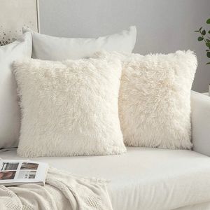 Solid Soft Fluffy Plush Cushion Cover Soffa Dekorativ kudde Cover Home Pillow Case Shaggy Fur Cushion Cover Home Textile Decor 240123