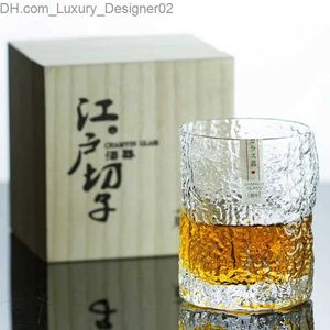 Wine Glasses Limited Japanese Style Edo Whisky Glass Master Hand Made Wine Lead Free Glass Japanese Whiskey Cup Ins Wooden Box Packing Q240124