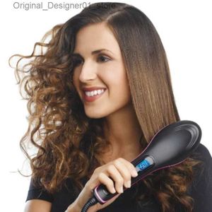 Alisadores de cabelo escova de cabelo pente de ar quente alisamento secador styler ar escova de ar quente escova alisadora de cabelo Q240124