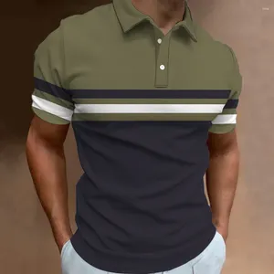 Polos T-shirt w kratę Polo koszulka Polo Koszulka Polo Siatka oddychająca klapa Casual