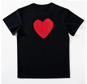 CDG Fashion Mens Play T Shirt Designer Red Heart Commes Casu