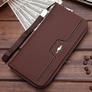 Wallets 2024 Men's Wallet Business Simple Long Zipper Mobile Phone Bag Large Capacity Clutch Male Card Holder Money Purse