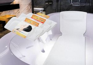 クッション装置の枕PVCフォーム通気性3Dメッシュレイヤーバスクッションフルボディ浴び付きノンズスリップスパバスタブマットマットレスパッド353870