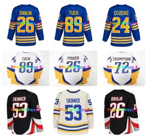 Tage Thompson Rasmus Dahlin Sabres Maglia da hockey Reverse Retro Alex Tuch Jeff Skinner Dylan Cozens Owen Power Victor Olofsson Greenway Domin