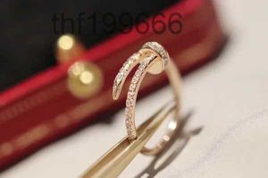 Anello per unghie sottile di lusso Anello di design di alta qualità Diamante alla moda per donna Uomo Galvanotecnica Oro rosa premium classico 18 carati con scatolaMNTZ MNTZFXIQ FXIQFXI2B1D 2B1D