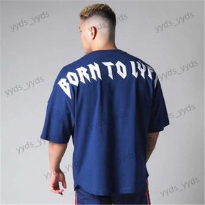 Erkek Tişörtleri JP İngiltere Spor Salonu Çalışma Tişört Mens Sport Shirt Kısa Kollu Pamuk Baskı Tee Üstler Yaz Erkek Egzersiz Eğitimi Gevşek Giyim T-Shirt T240124