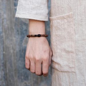 Strand Chicken Winged Wooden Male And Female Buddha Beads Couple Bracelet Vintage Personalized Small Leaf Purple Sandalwood