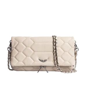 الأزياء النسائية حقائب اليد حقيبة الأجنحة الماس Zadig الكتف كيس رسول خروف جلد جلد الجلد crossbody اثنين