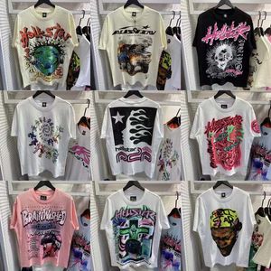 Masculino designer de camisa Hellstar camisa moletom mass de camiseta curta camiseta de manga curta feminina de alta qualidade de streetwear